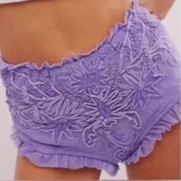 NEW FREE PEOPLE BLOOMER SHORTS PURPLE - Picture 2 of 13
